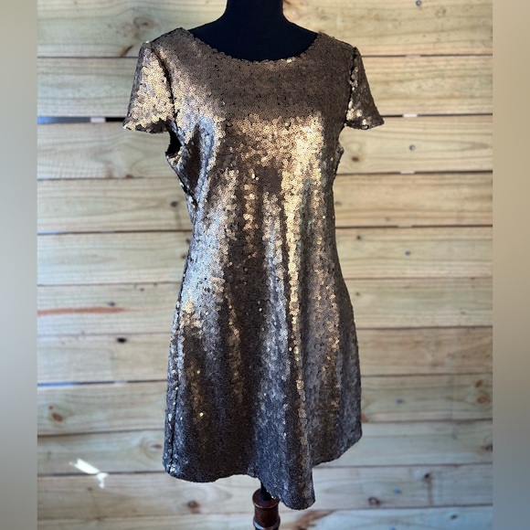 Tulle Dresses & Skirts - Tulle size large gold sequin dress
